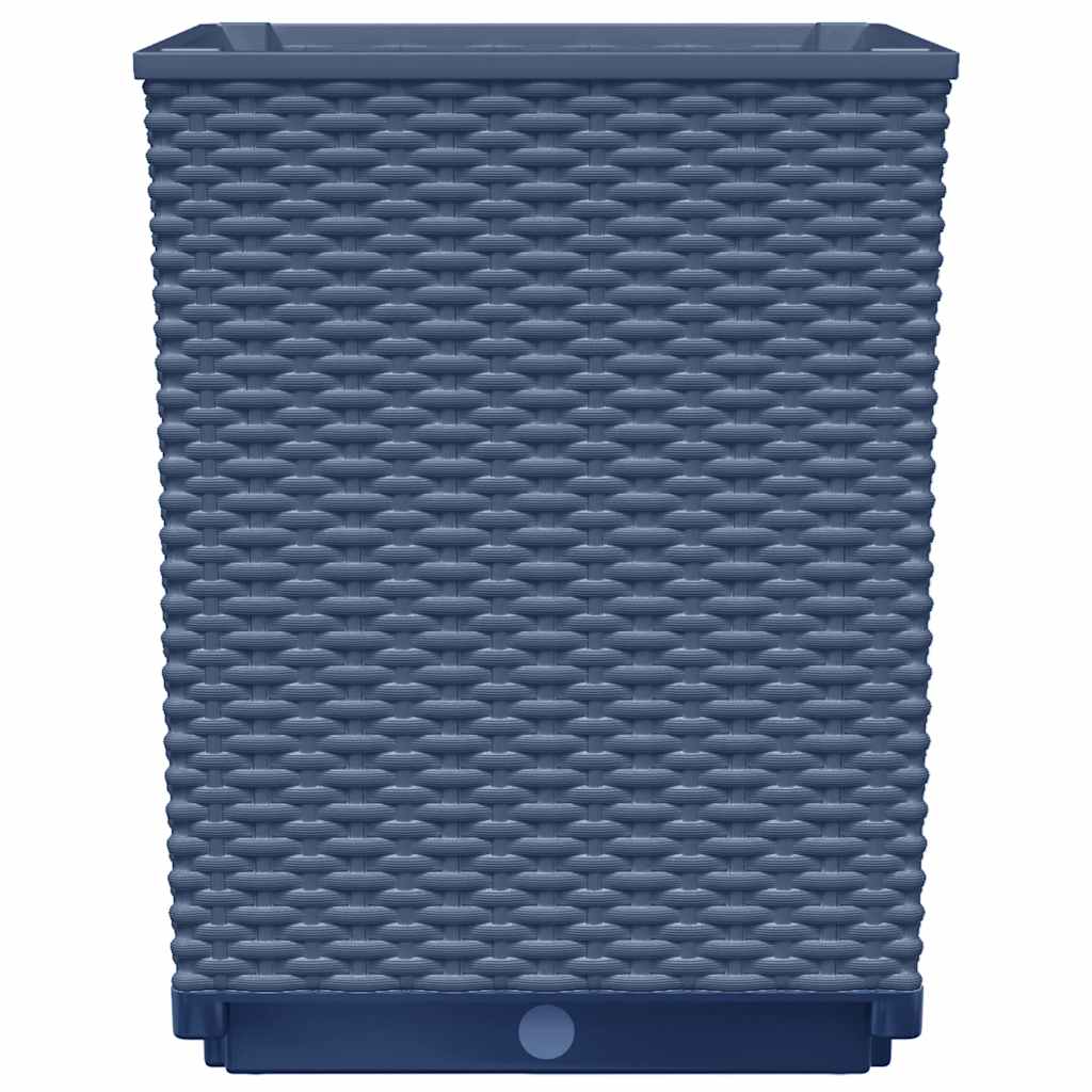 vidaXL Planters 2 pcs Blue Grey 30x30x37 cm Polypropylene 5
