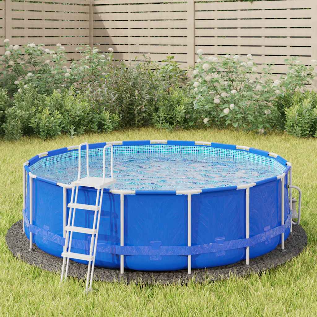 vidaXL Pool Ground Sheet Ø 306 cm (2 mm) Non-woven Fabric Light Grey 1
