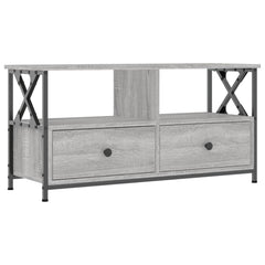 vidaXL TV Cabinet Grey Sonoma 90x33x45 cm Engineered Wood&Iron 2