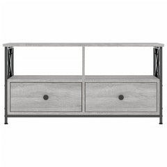 vidaXL TV Cabinet Grey Sonoma 90x33x45 cm Engineered Wood&Iron 3