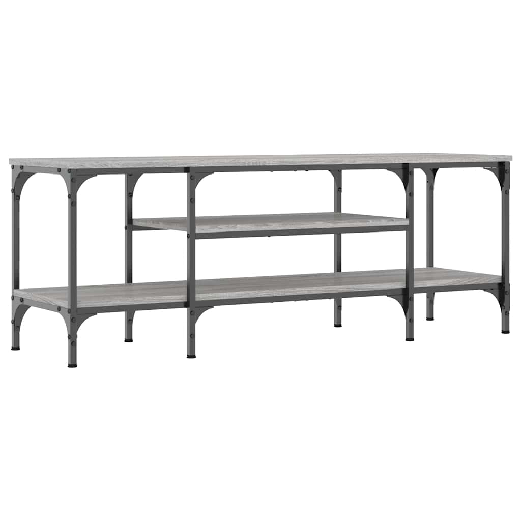 vidaXL TV Cabinet Grey Sonoma 121x35x45 cm Engineered Wood&Iron 2