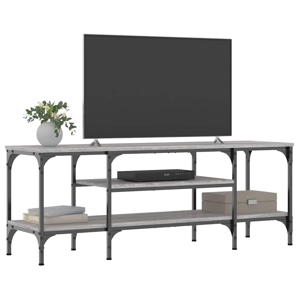 vidaXL TV Cabinet Grey Sonoma 121x35x45 cm Engineered Wood&Iron 3