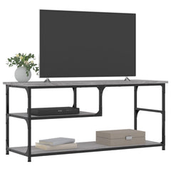 vidaXL TV Cabinet Grey Sonoma 103x38x46.5 cm Engineered Wood and Steel 3