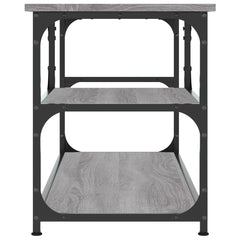 vidaXL TV Cabinet Grey Sonoma 103x38x46.5 cm Engineered Wood and Steel 5