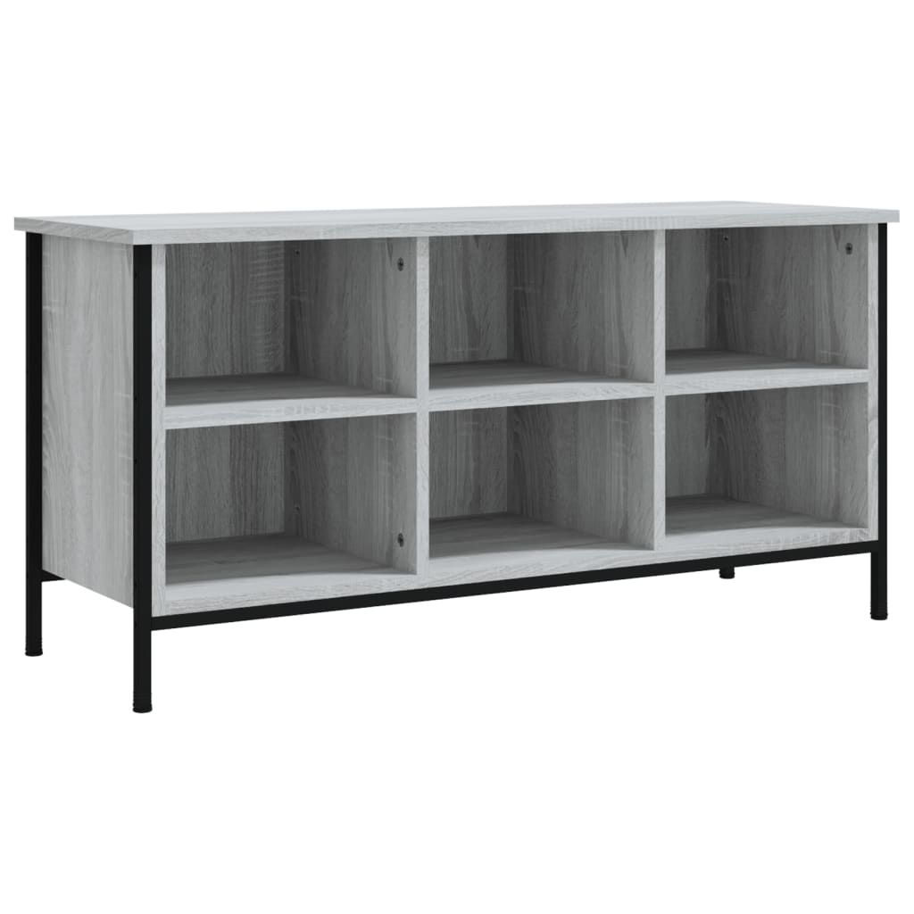 vidaXL Shoe Cabinet Grey Sonoma Holds up to 6 pairs of shoes 2