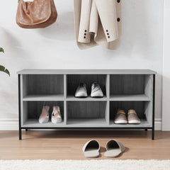 vidaXL Shoe Cabinet Grey Sonoma Holds up to 6 pairs of shoes 3
