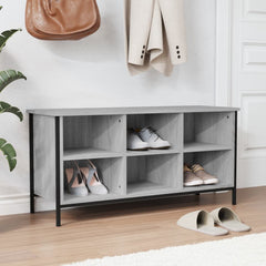 vidaXL Shoe Cabinet Grey Sonoma Holds up to 6 pairs of shoes 1