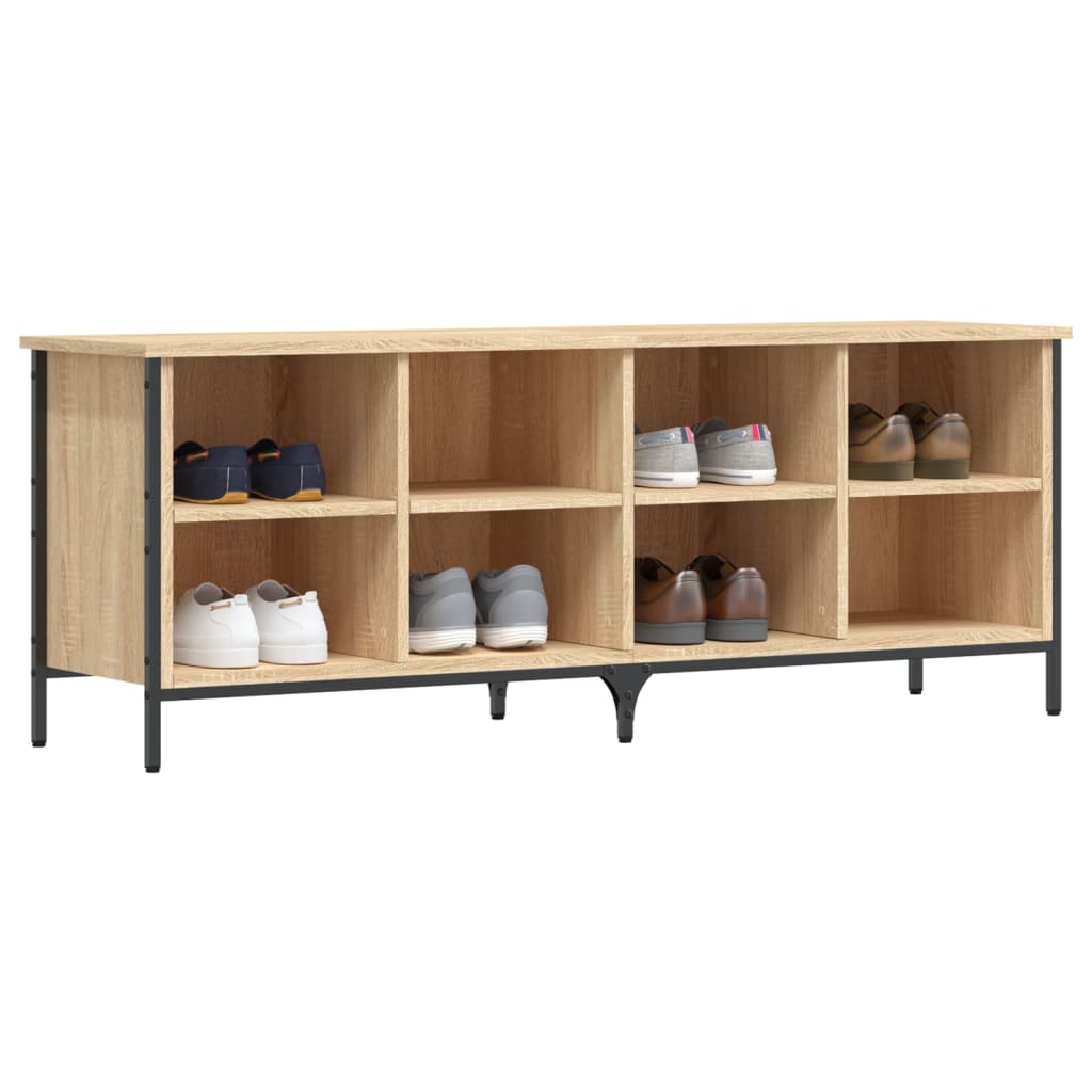 vidaXL Shoe Cabinet Sonoma Oak Stores up to 8 pairs of shoes 3