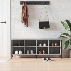 vidaXL Shoe Cabinet Grey Sonoma 8 pairs of shoes 1