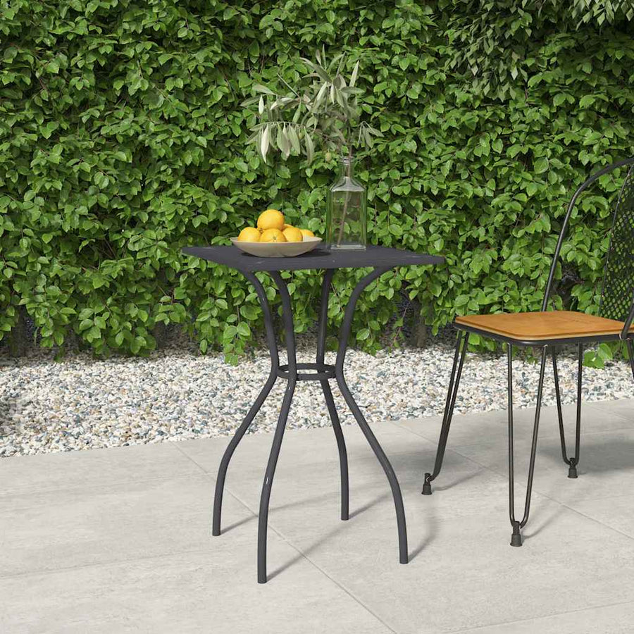 vidaXL Garden Table Anthracite 50x50x72 cm Steel Mesh 1