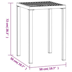 vidaXL Garden Table Anthracite 50x50x72 cm Steel 6