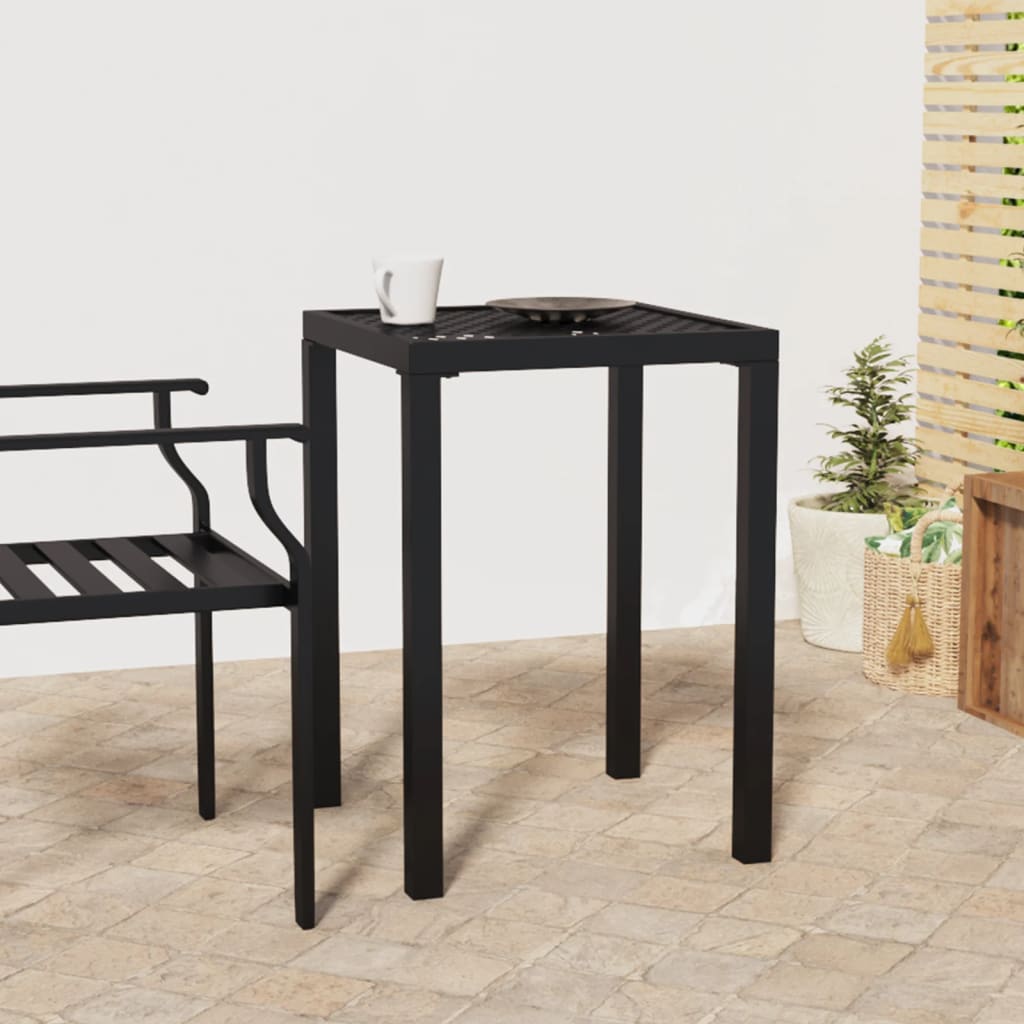 vidaXL Garden Table Anthracite 50x50x72 cm Steel 1