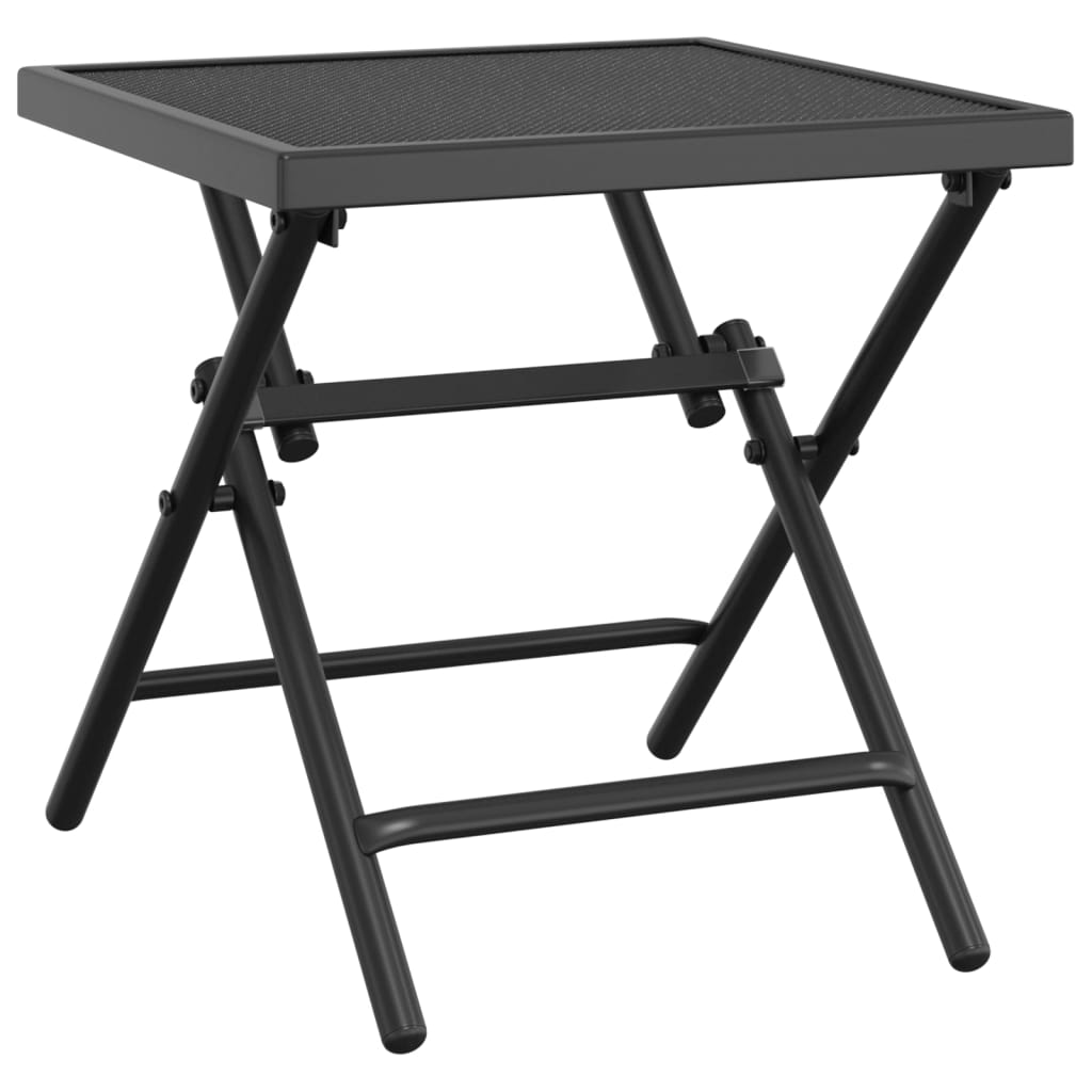 vidaXL Folding Garden Table Anthracite 38x38x38 cm Steel Mesh 2