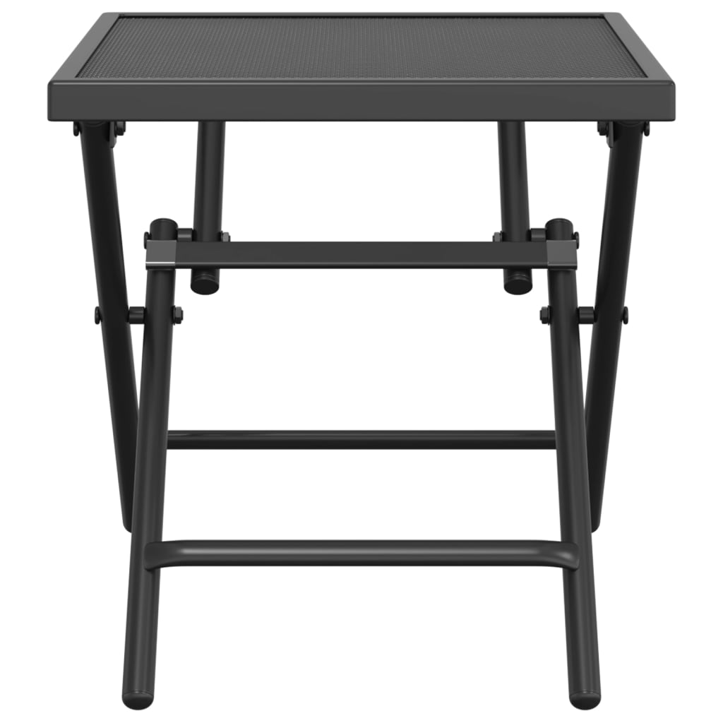 vidaXL Folding Garden Table Anthracite 38x38x38 cm Steel Mesh 3