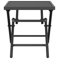 vidaXL Folding Garden Table Anthracite 38x38x38 cm Steel Mesh 3