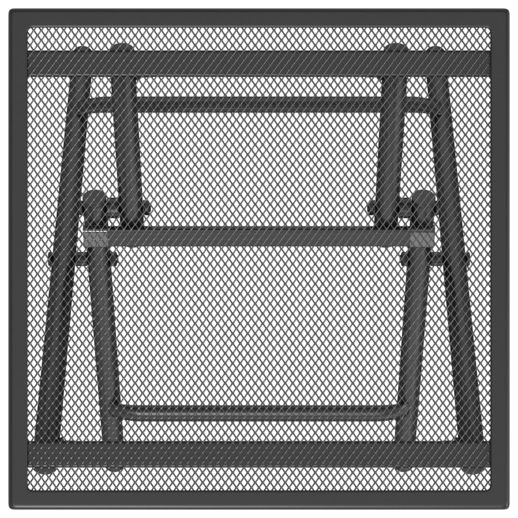 vidaXL Folding Garden Table Anthracite 38x38x38 cm Steel Mesh 5