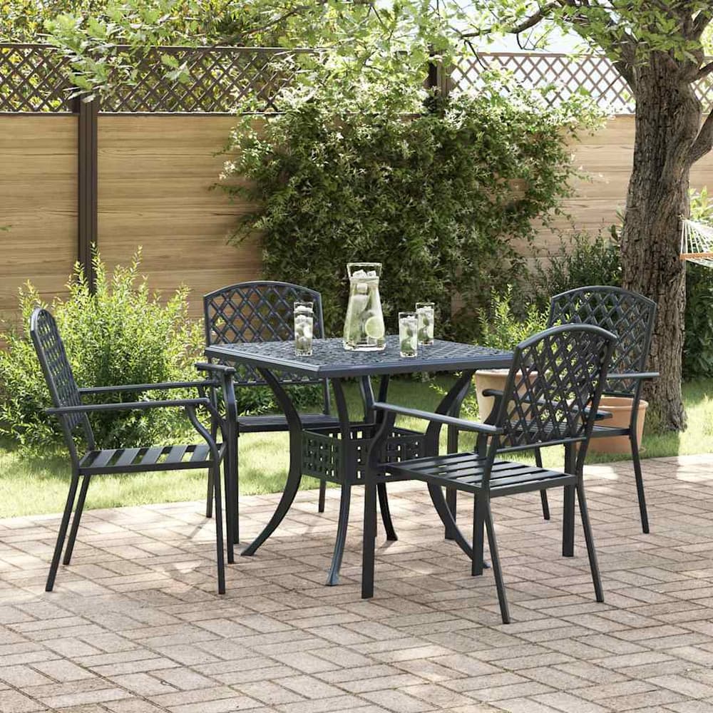 Garden Chair Steel Anthracite 4