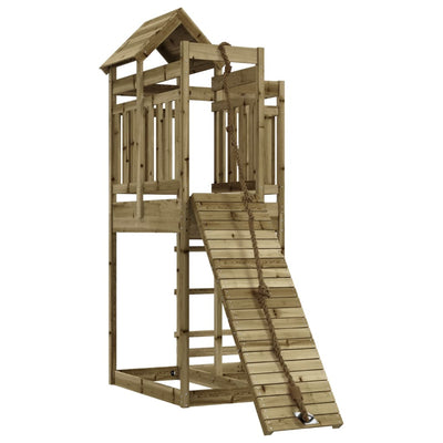 Playhouse with Climbing Wall Impregnated Wood Pine