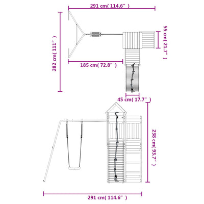 Outdoor Playset Impregnated Wood Pine