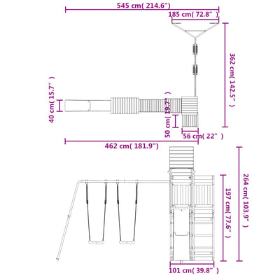 Outdoor Playset Impregnated Wood Pine