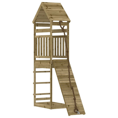 Playhouse with Climbing Wall Impregnated Wood Pine