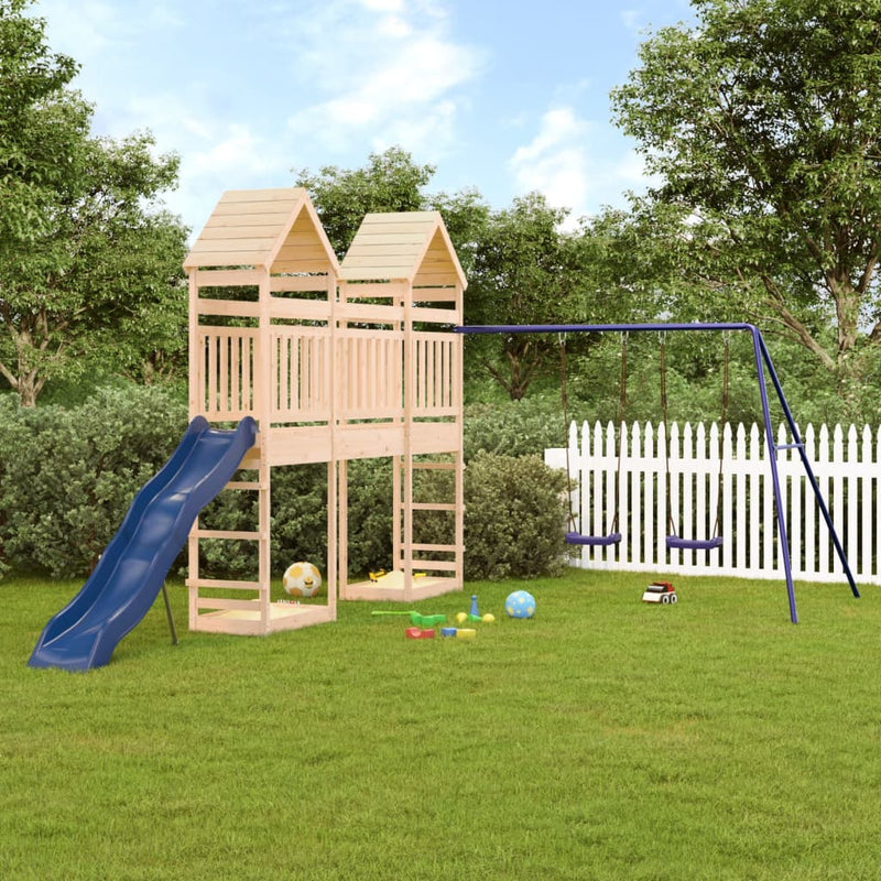 Outdoor Playset Solid Wood Pine