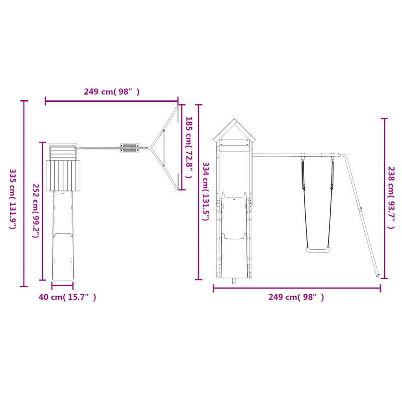 Outdoor Playset Impregnated Wood Pine