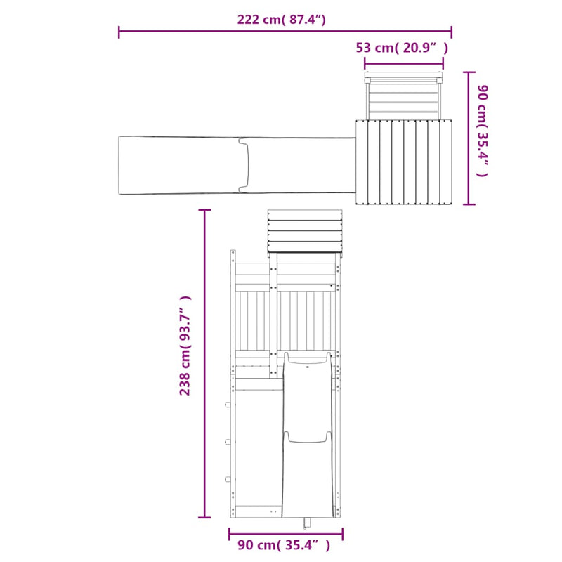 Outdoor Playset Impregnated Wood Pine