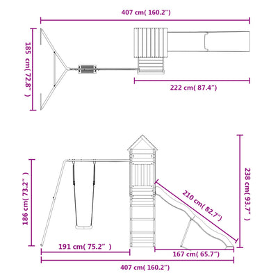 Outdoor Playset Impregnated Wood Pine