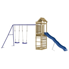 Outdoor Playset Solid Wood Pine Solid impregnated pinewood