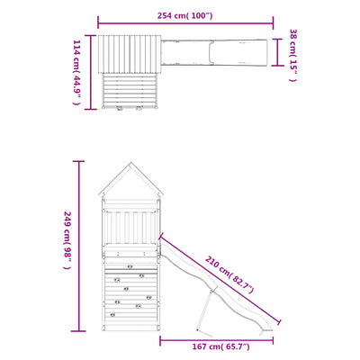 Outdoor Playset Impregnated Wood Pine