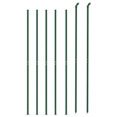 vidaXL Wire Mesh Fence with Flange Green 1.4x10 m 3