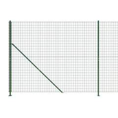 vidaXL Wire Mesh Fence with Flange Green 1.4x10 m 4