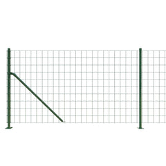 vidaXL Wire Mesh Fence with Flange Green 0.8x25 m 4