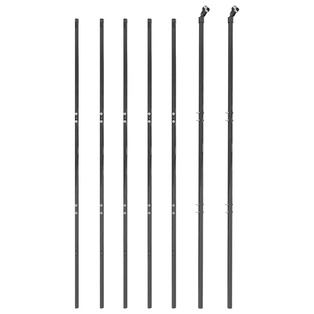 vidaXL Wire Mesh Fence Anthracite 1.6x10 m Galvanised Steel 3