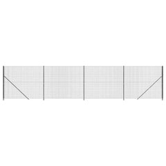 vidaXL Wire Mesh Fence with Flange Anthracite 1.4x10 m 2