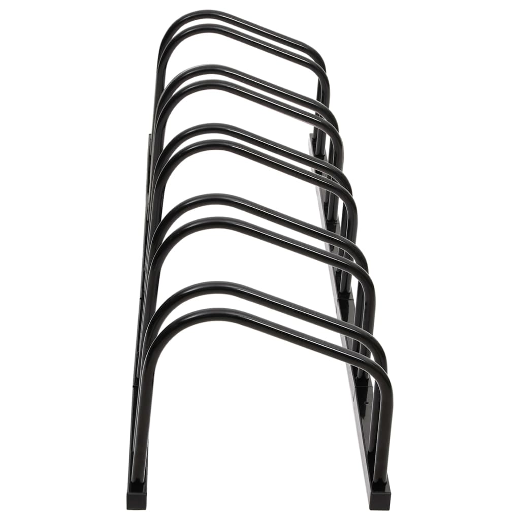 vidaXL Bike Rack for 5 Bikes Black Steel 3