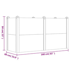 Garden Raised Bed Solid Acacia Wood 160 cm 60 cm