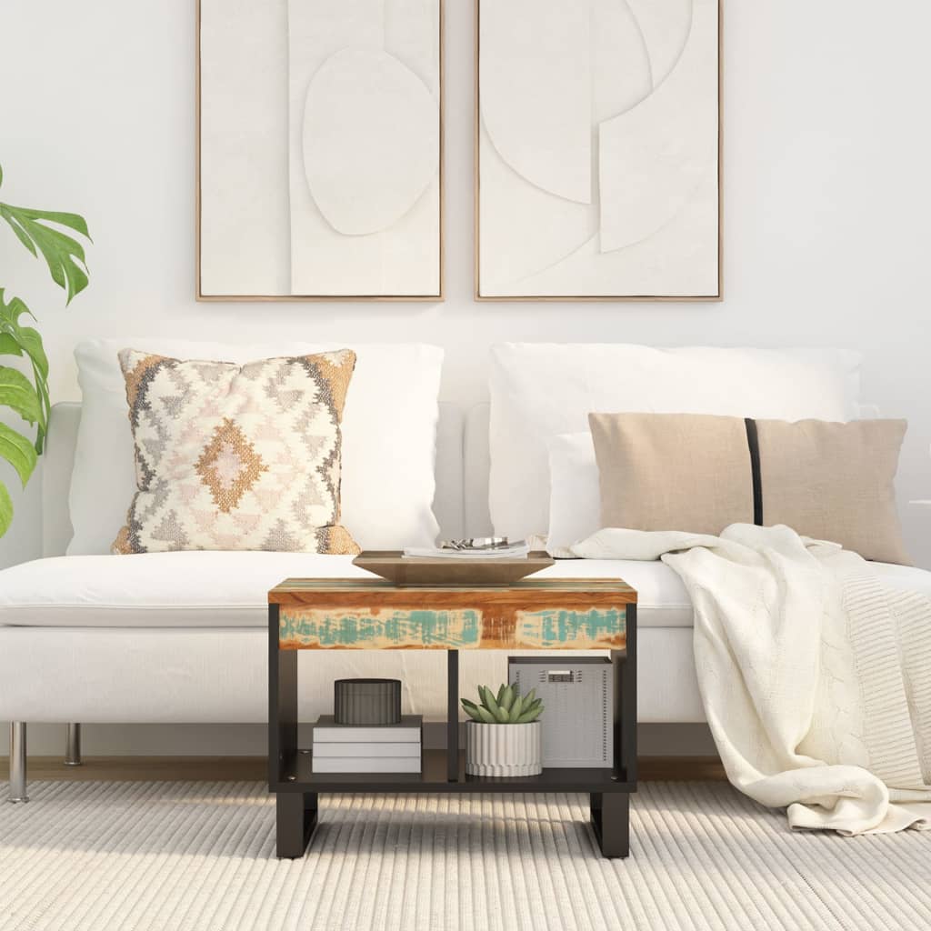 vidaXL Coffee Table 55x50x40 cm Solid Wood Reclaimed 1