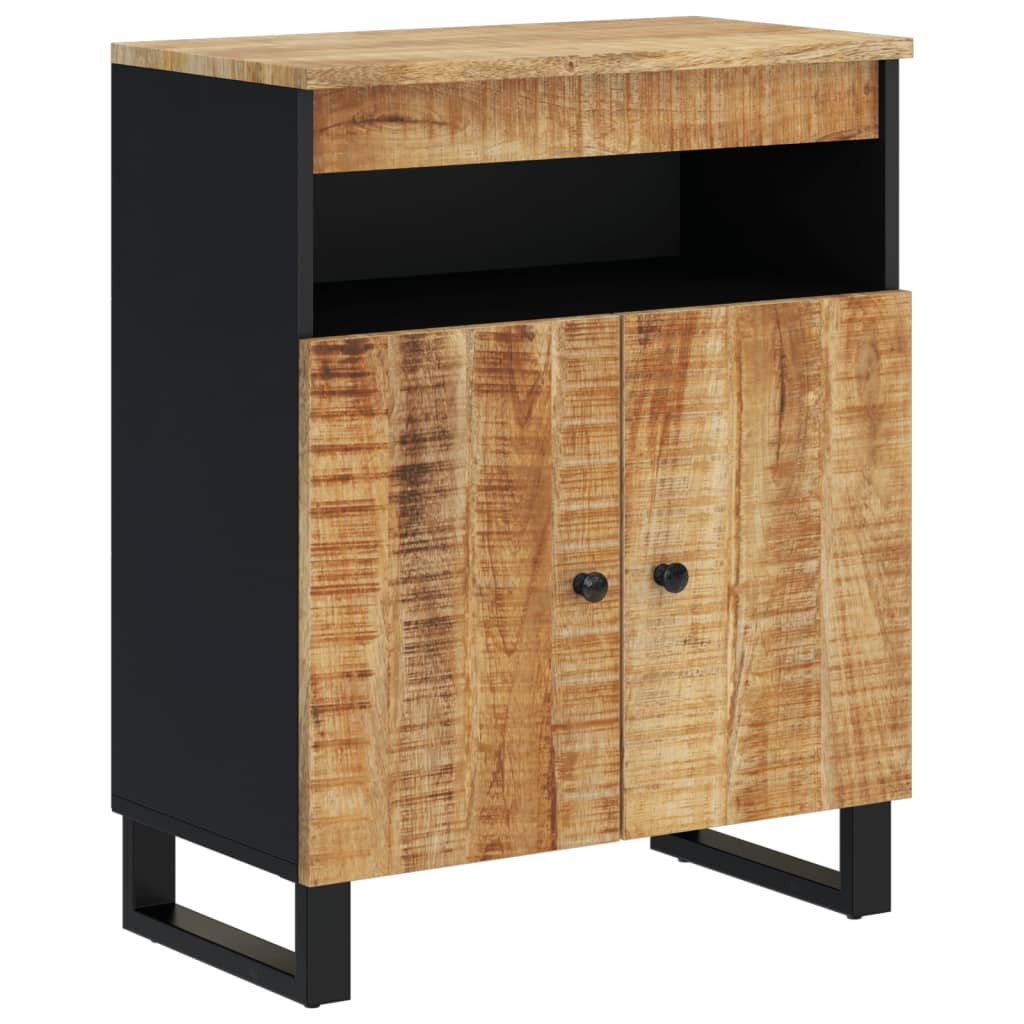 Sideboard with 2 Doors 60x33x75 cm Solid Wood Mango Light brown