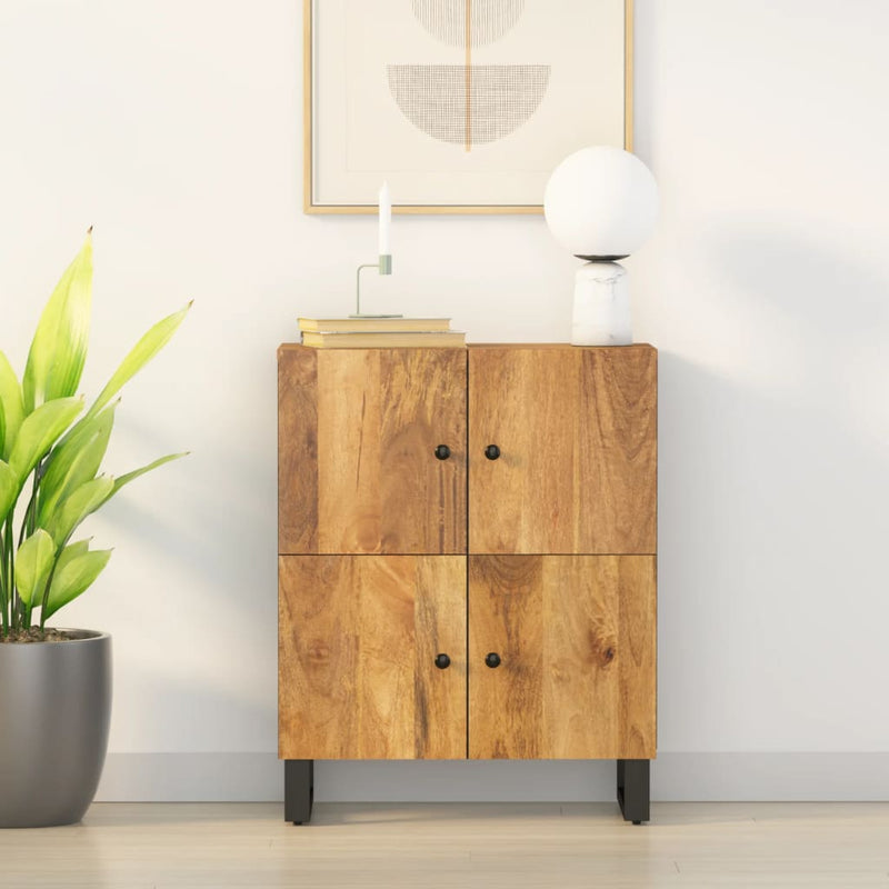 Sideboard with 4 Doors 60x33x75 cm Solid Wood Mango