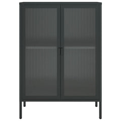vidaXL Sideboard Black 75x35x105 cm Glass and Steel 4