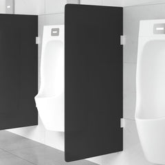 vidaXL Wall-mounted Urinal Privacy Screen Black 90x40 cm Tempered Glass 1