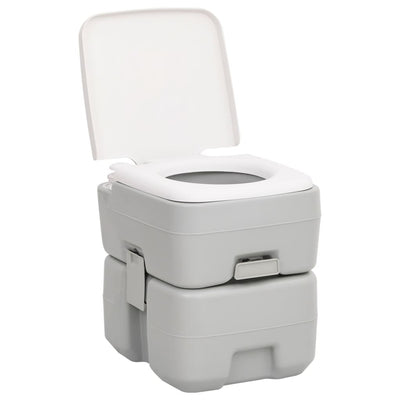 Portable Camping Toilet Grey and White 20+10 L HDPE