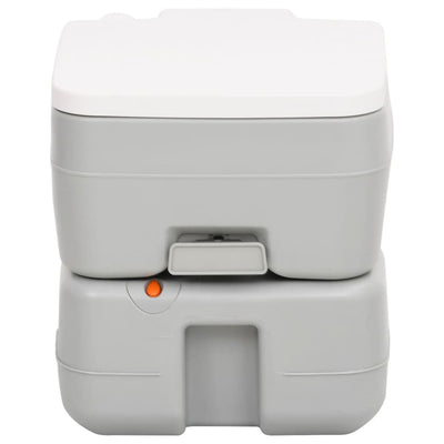 Portable Camping Toilet Grey and White 15+10 L HDPE