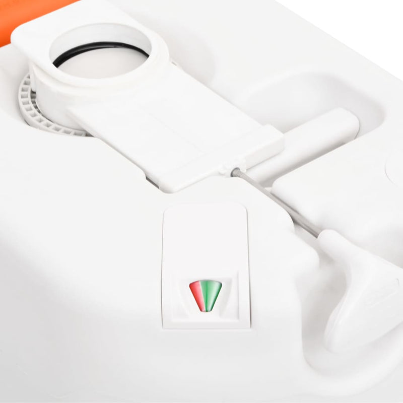 Integrated Camping Toilet White 24+17 L HDPE&Enamel