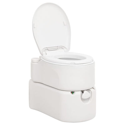 Integrated Camping Toilet White 24+17 L HDPE&Enamel