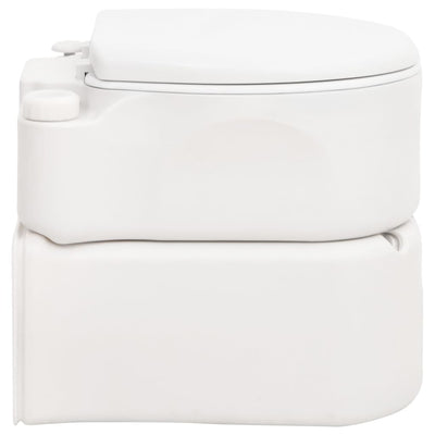 Integrated Camping Toilet White 24+17 L HDPE&Enamel