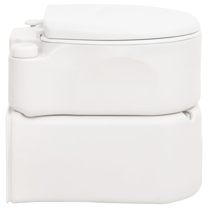 Integrated Camping Toilet White 24+17 L HDPE&Enamel