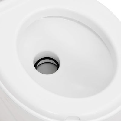 Integrated Camping Toilet White 24+17 L HDPE&Enamel